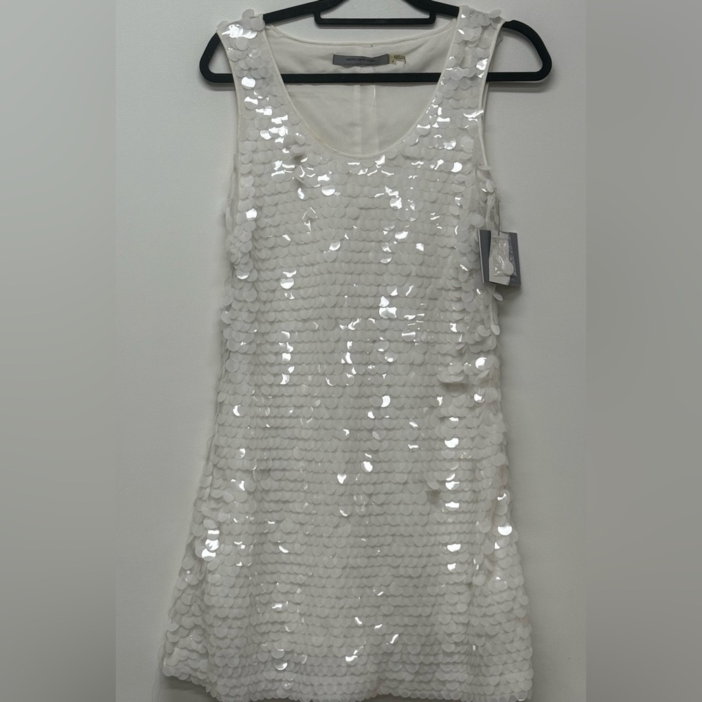 White Sequin Sleeveless Top